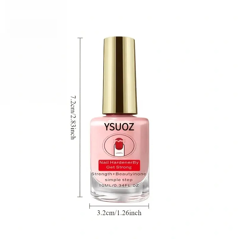Natural Pink Nail Strengthener - 10 Ml Nail Care Treatment, Transparent Hue, Long-Lasting Shine, Strength Enhancement, Smooth Application, Healthy Finish