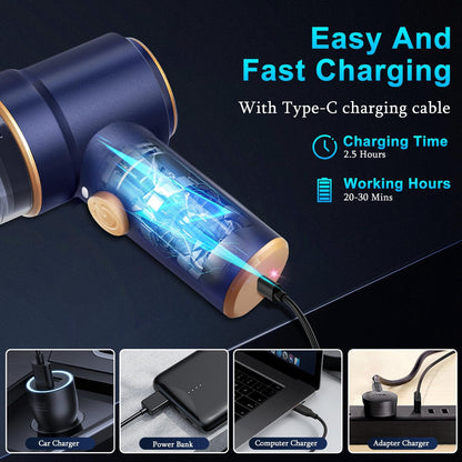 Handheld Car Vacuum Cleaner, 9000Pa Vacuum Cleaner and Air Duster, 120W High Power Hand Held Vacuum with LED Light and Multi-Nozzles for Car, Home, Office, Pet